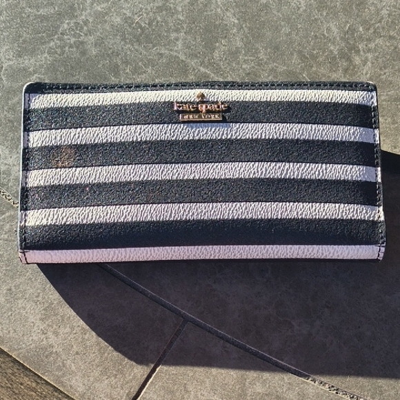 kate spade Handbags - Kate Spade Monochrome Striped Wallet